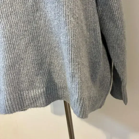 NWT Coldwater Creek Sweater Gray Blue XL Women's long sleeve ribbed Pullover - Picture 3 of 9